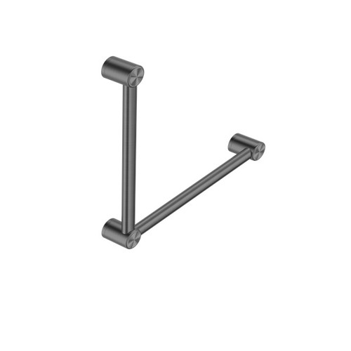 Mecca Care 32mm Ambulant Toilet Grab Rail 90 Degree 450X450mm Gun Metal