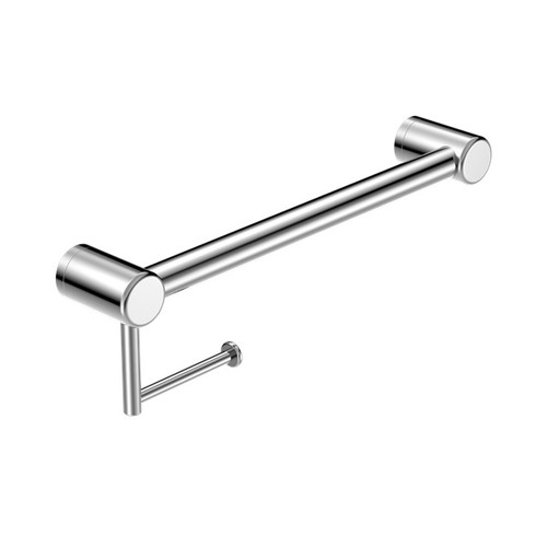Mecca Care 32mm Grab Rail With Toilet Roll Holder 450mm Chrome