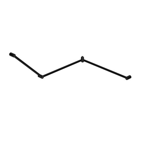 Mecca Care 32mm DDA Toilet Grab Rail Set 45 Degree Continuous 750X965X1025mm Matte Black