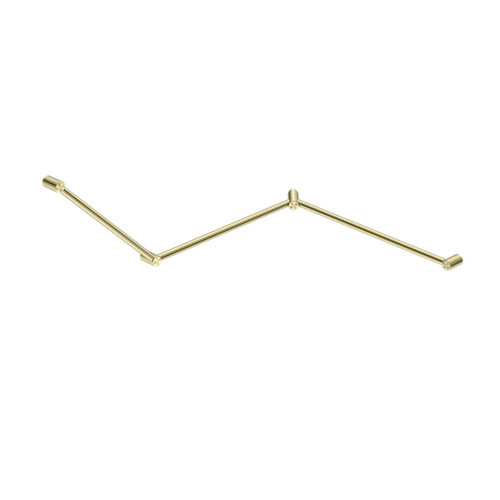 Mecca Care 32mm DDA Toilet Grab Rail Set 45 Degree Continuous 750X965X1025mm Brushed Gold