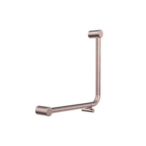 Mecca Care 32mm Ambulant 90 Degree Bent Tube Grab Rail 450X450mm Brushed Bronze