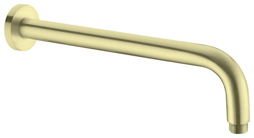 Round Shower Arm 330mm Length Brushed Gold