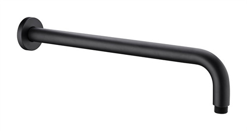 Round Shower Arm 500mm Length Matte Black