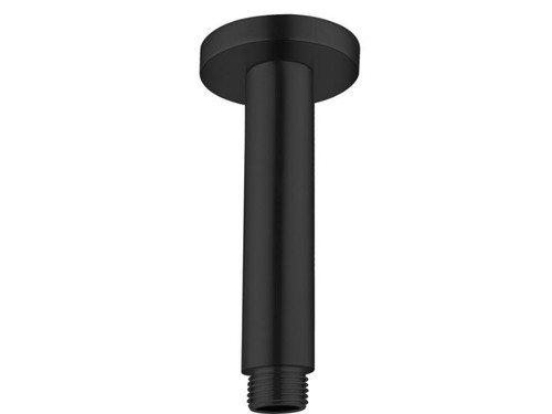 Round Ceiling Arm 100mm Length Matte Black