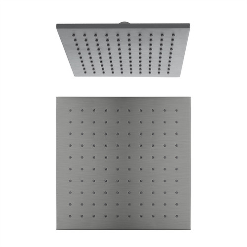 250mm Square Shower Head Gun Metal