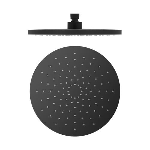 250mm ABS Round Shower Head Matte Black