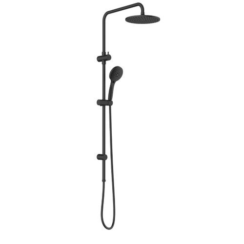 BASIS Rail Shower Round With Overhead Black