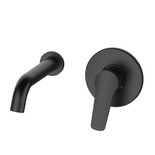 BASIS Wall Basin/Bath Mixer 180mm R4 Black Lead Free