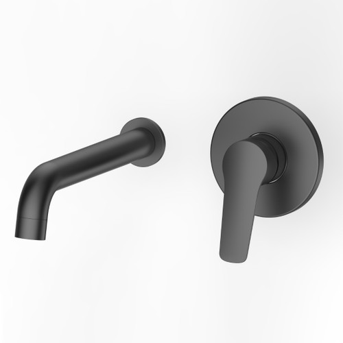 BASIS Wall Basin/Bath Mixer 220mm R4 Black Lead Free