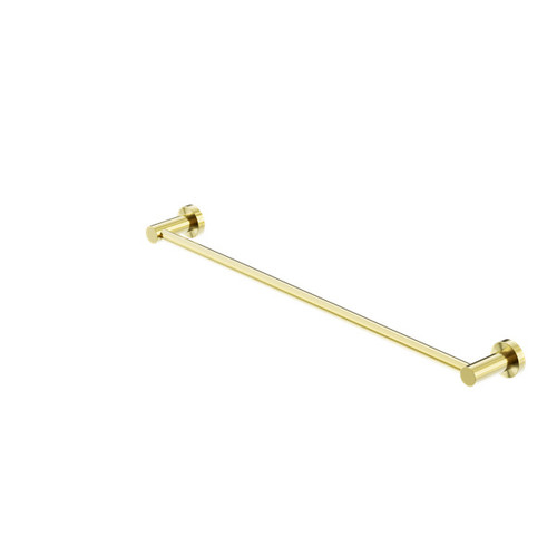 Mecca Single Towel Rail 600mm Brushed Gold