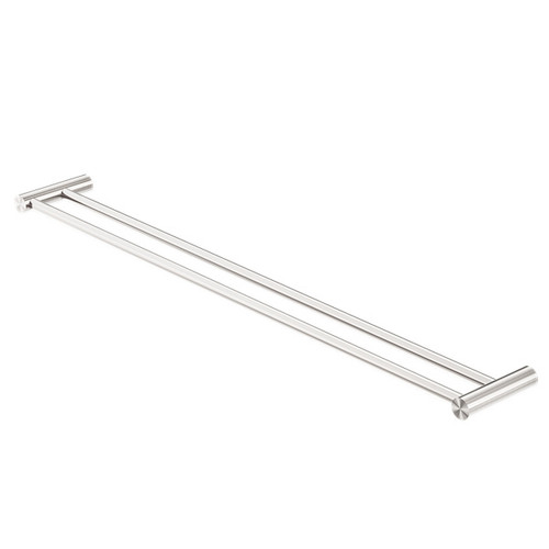 Mecca New Double Towel Rail 800mm Brushed Nickel
