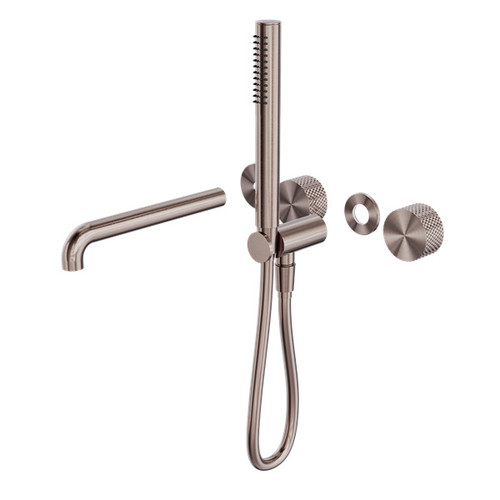 Opal Progressive Shower System Separate Plate With Spout 230mm Trim Kit Brushed Bronze