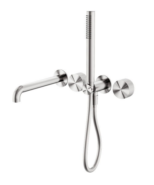 Opal Progressive Shower System Separate Plate Spout 250mm Brushed Nickel