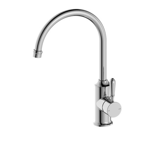 York Kitchen Mixer Gooseneck Spout Chrome With Metal Lever