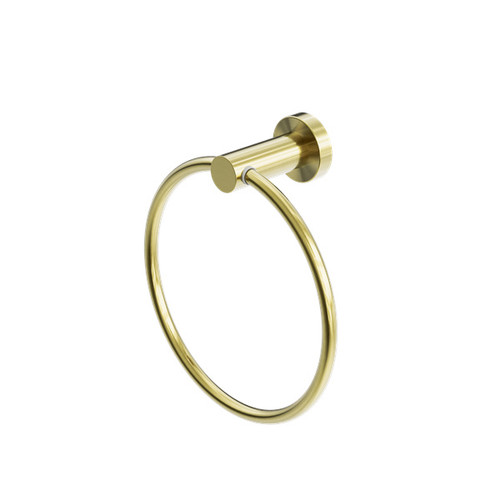 Mecca Towel Ring Brushed Gold
