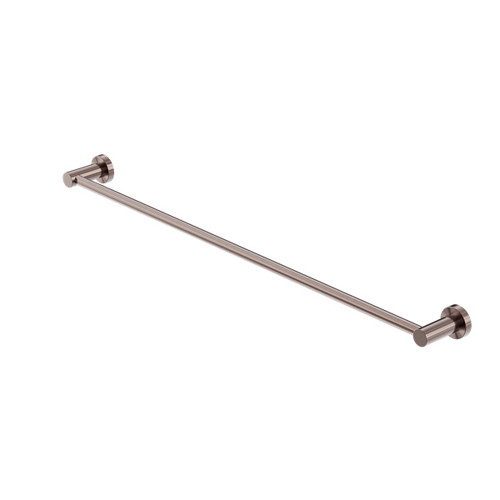 Mecca Single Towel Rail 800mm Brushed Bronze