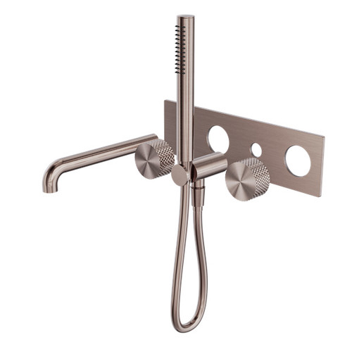 Opal Progressive Shower System With Spout 230mm Trim Kit Brushed Bronze