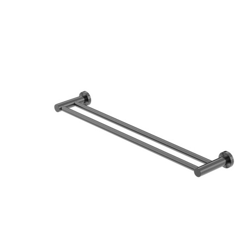 Mecca Double Towel Rail 600mm Gun Metal