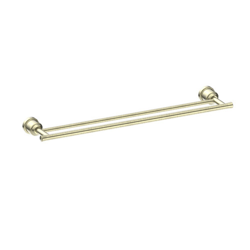 York Double Towel Rail 600mm Aged Brass