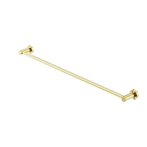 Mecca Single Towel Rail 800mm Brushed Gold