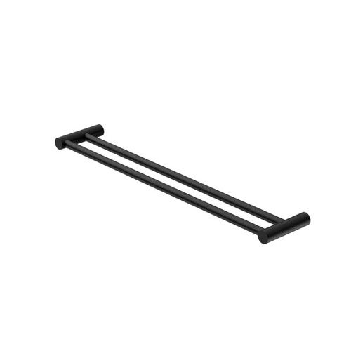Mecca New Double Towel Rail 600mm Matte Black