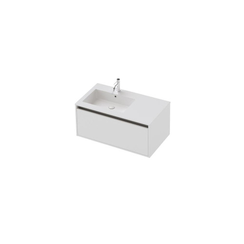 Vanity 900 1 Drawer Wall Left Basin Gloss/Woodgrain/Colour (F2 Finish)