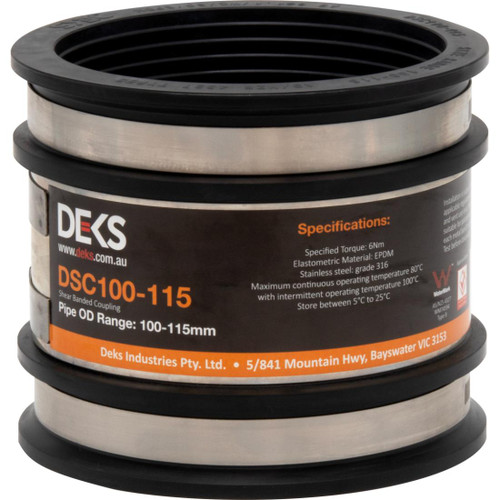 Shear Banded Coupling 100 - 115mm