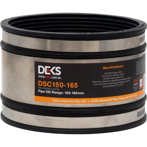 Shear Banded Coupling 140 - 165mm