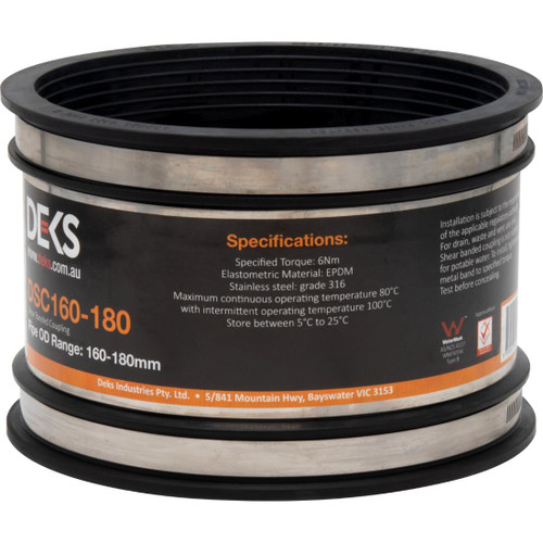 Shear Banded Coupling 160 - 180mm