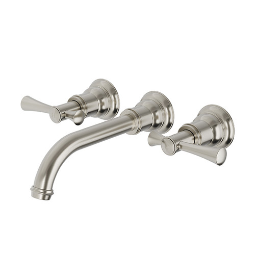 Cromford Wall Tap Set Brushed Nickel Lead Free