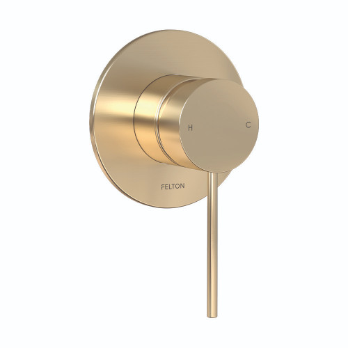 Linea Shower Mixer Fusion Plus 110mm Brushed Gold