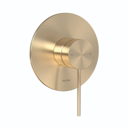Linea Shower Mixer Fusion Plus 150mm Brushed Gold