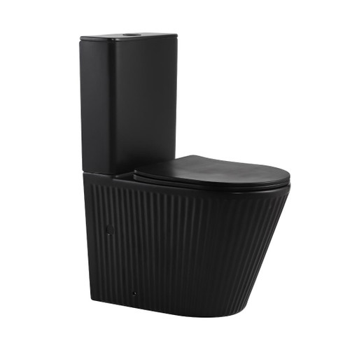 Scanalato Zero Rim Fluted Toilet Matte Black