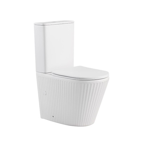 Scanalato Zero Rim Fluted Toilet Matte White