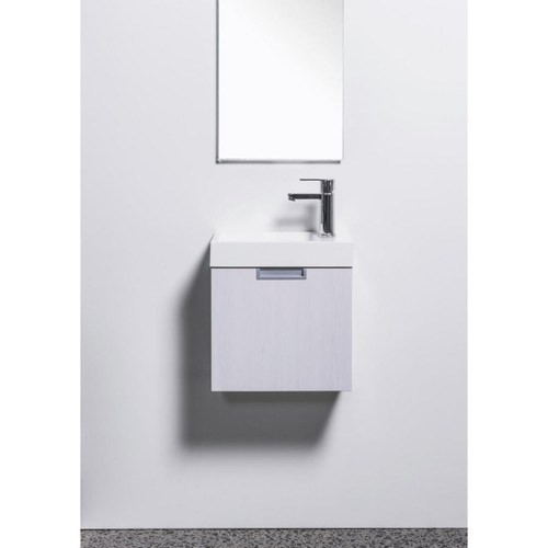 VCBC Wall Hung Cabinet Fit 400mm 1 Door White Gloss