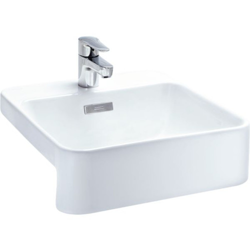 Forefront Semi-Recessed Square Basin 430mm Vitreous China 98930X-1-0