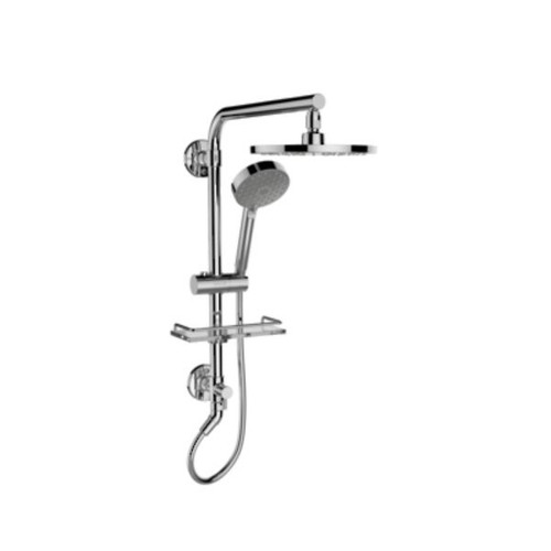 Hydrorail Square Rain Shower Column Polished Chrome Premium 203mm (8 Inch) 78564A-CP