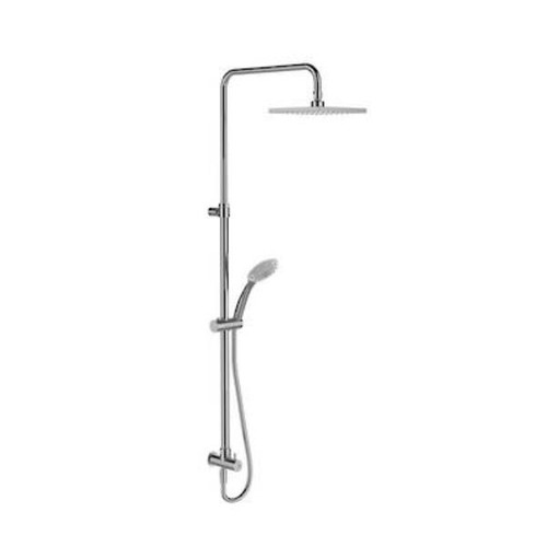 Rain Duet Renew Shower Column Polished Chrome With 200mm Square Head 24582T-E-CP