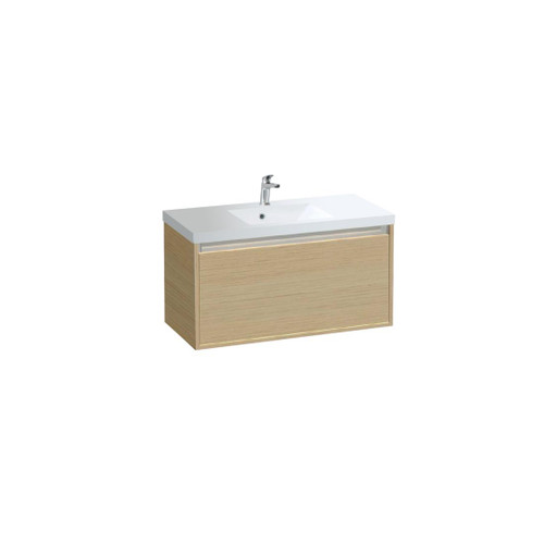 Vanity Lite 800 1 Drawer Wall Woodgrain Wanda Basin