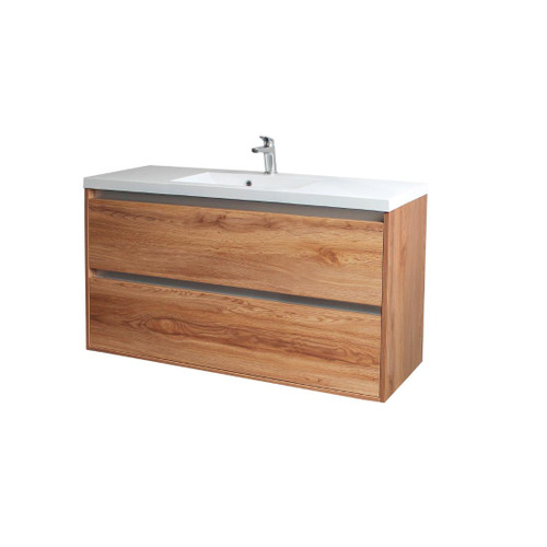 Vanity 1000 2 Drawer Wall Woodgrain Wanda Basin