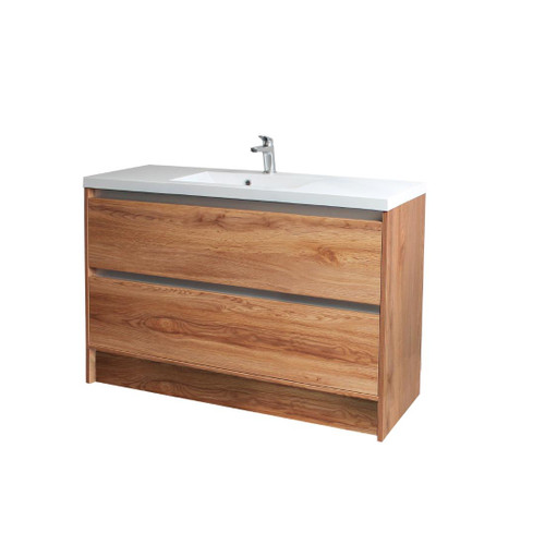 Vanity 1000 2 Drawer Floor Woodgrain Wanda Basin