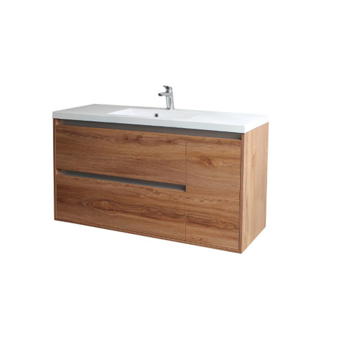 Vanity 1200 1 Door 2 Drawer Wall Woodgrain Wanda Basin
