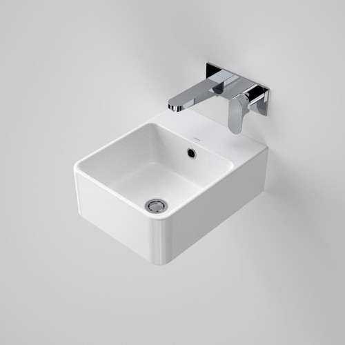 Cube Wall Basin No Taphole Overflow White
