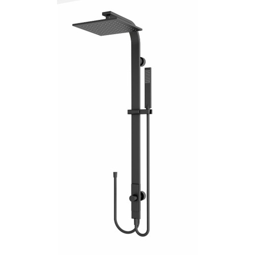 Astra Rain Square Twin Shower Matte Black Double Hose