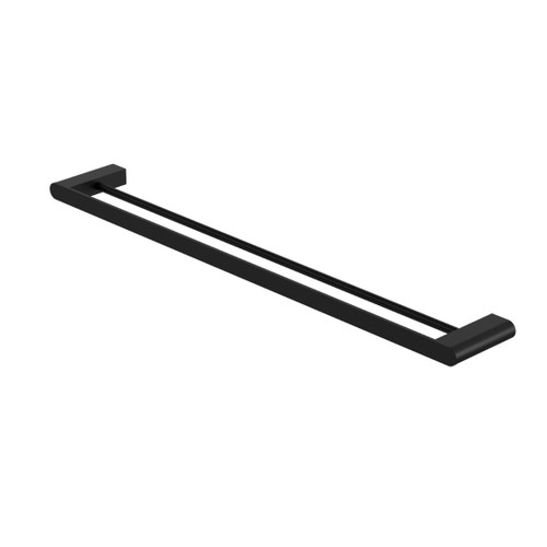 Bianca Double Towel Rail Matte Black 800mm