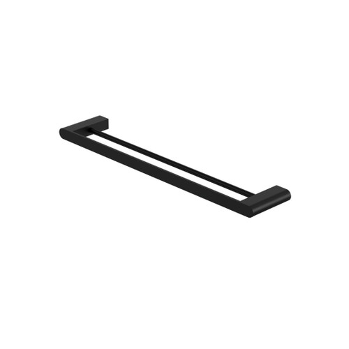 Bianca Double Towel Rail Matte Black 600mm