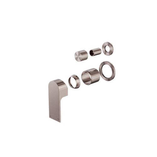 Bianca Shower Mixer Brushed Bronze With Divertor Separate Back Plate Trim Kits Only