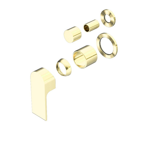 Bianca Shower Mixer Brushed Gold With Divertor Separate Back Plate Trim Kits Only