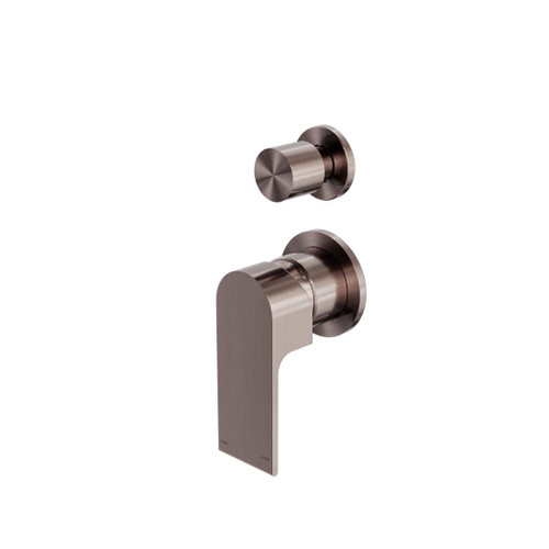 Bianca Shower Mixer Brushed Bronze With Divertor Separate Back Plate