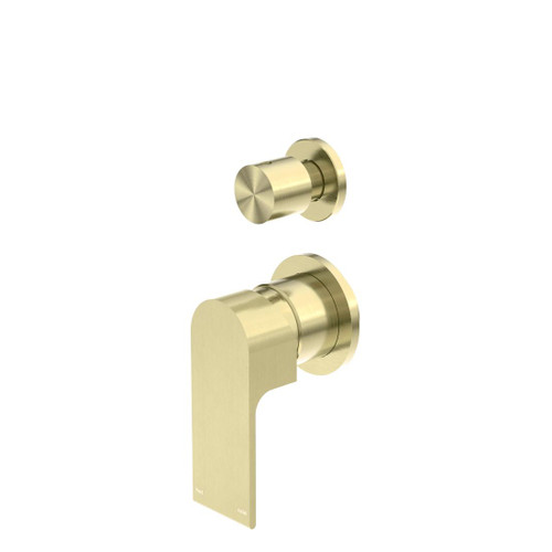 Bianca Shower Mixer Brushed Gold With Divertor Separate Back Plate